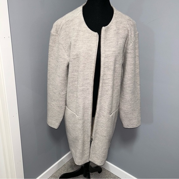 Wilfred Cream Zip-Up Coat - Picture 4 of 10